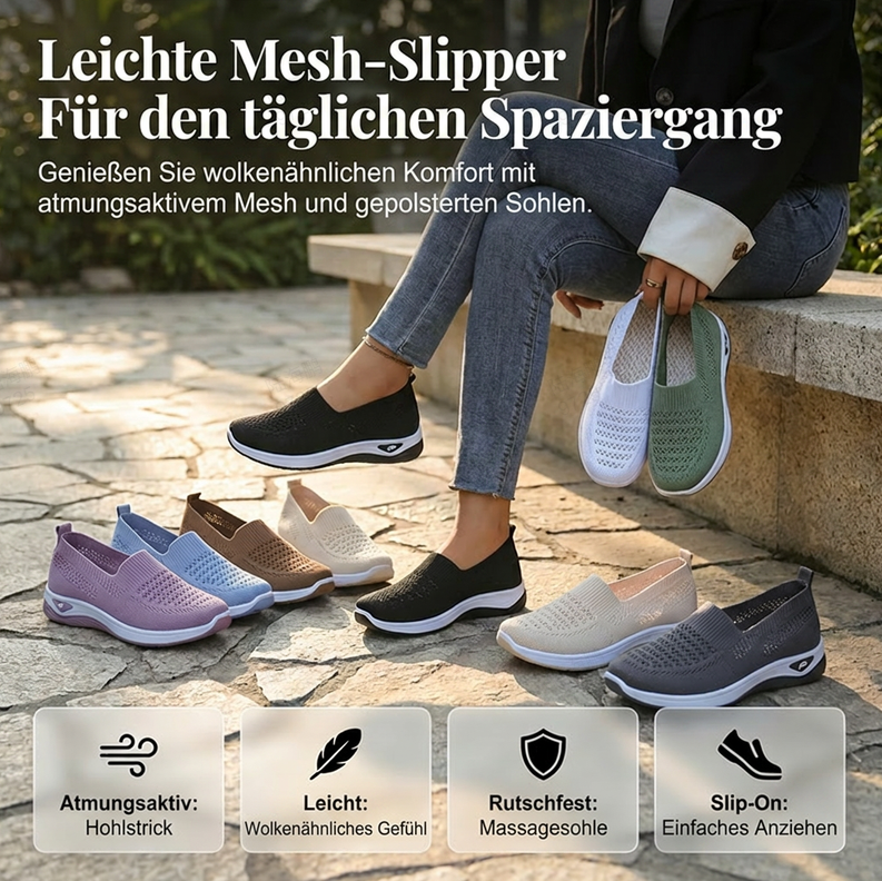 👟 50% RABATT! 🌬️ Atmungsaktive Mesh-Slipper für Damen – Leicht, flexibel & perfekt für Zuhause und Freizeit ✨