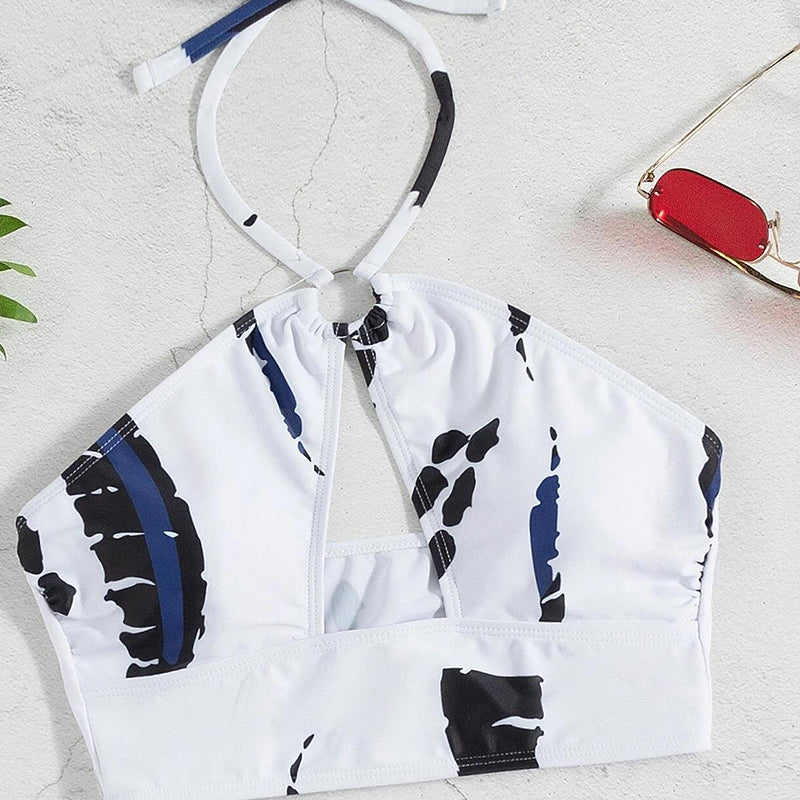 👙 50% RABATT! 🌊 3-teiliges Gerafftes Bikini-Set für Damen – Figurbetonend, Verstellbare Träger & Perfekt Für Strand & Urlaub 🌸