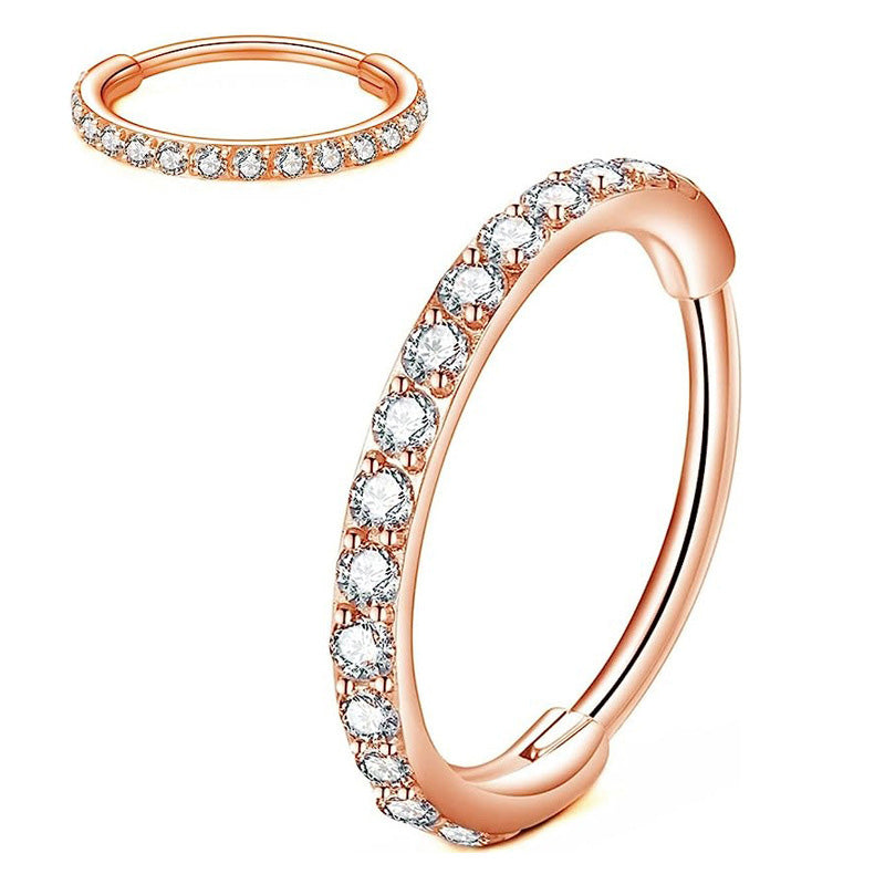 Stilvolle Diamantohrringe & Nasenring