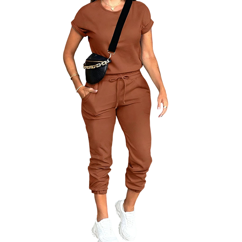đ⨠Damen Trainingsanzug â Bequem, Taschen, Kordelzug, Lässig â¨