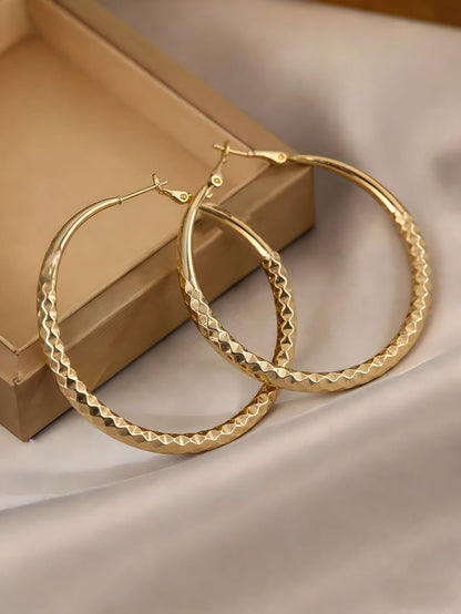 ⏰ 50 % RABATT – Nur für kurze Zeit ✨Diamond-Cut Hoop Earrings for Women