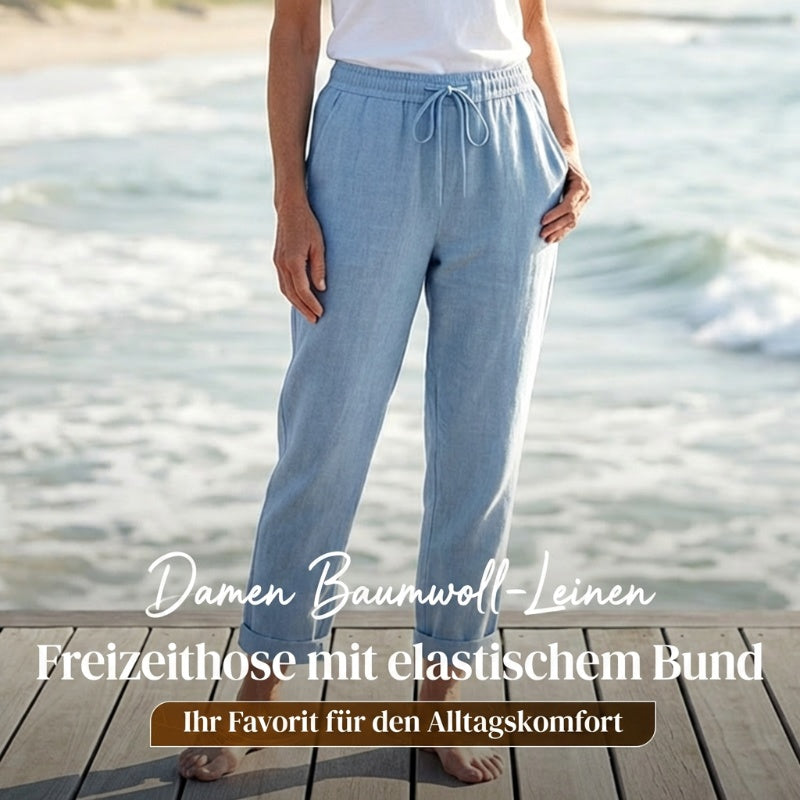 💕50% RABATT💕Lässige Baumwoll- und Leinenhosen für Damen
