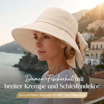 👒 Nur für kurze Zeit: 50 % Rabatt! ✨ Damen-Sonnenhut mit Schleife und breiter Krempe – faltbar, 360°-Schutz 🎀