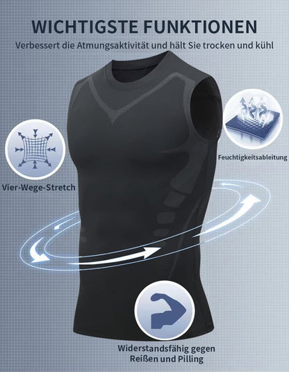 👚 50% RABATT! 🔥 Ionic Shaping ärmelloses Shirt – 2025 Neue Version – Figurformend, atmungsaktiv & perfekt für unter jedem Outfit ✨