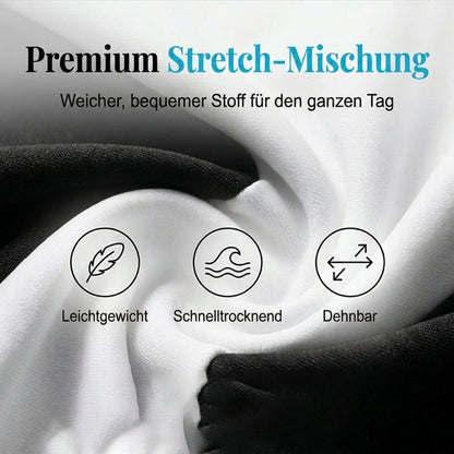 Damen Plus-Size Badeanzug – Elegant & Figurbetont, Schwarz-Weiß, Mit Schleife 🎀 Für Strand & Pool