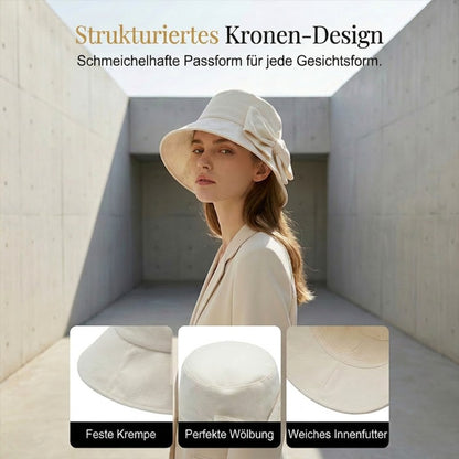 👒 Nur für kurze Zeit: 50 % Rabatt! ✨ Damen-Sonnenhut mit Schleife und breiter Krempe – faltbar, 360°-Schutz 🎀