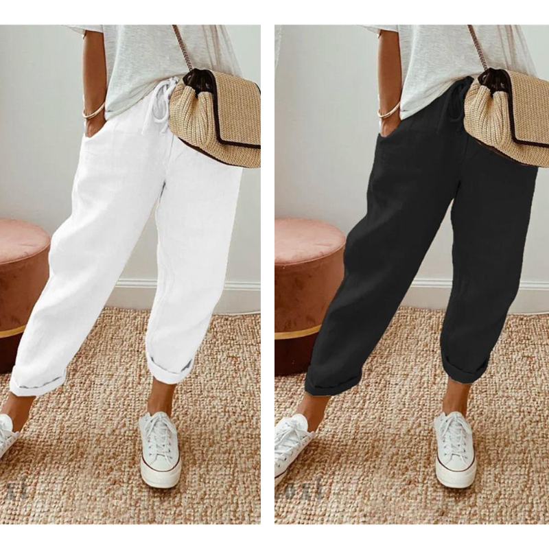 💕50% RABATT💕Lässige Baumwoll- und Leinenhosen für Damen