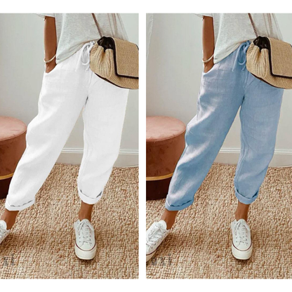 💕50% RABATT💕Lässige Baumwoll- und Leinenhosen für Damen