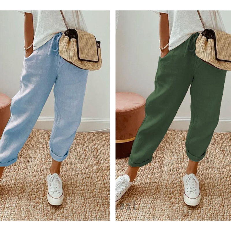💕50% RABATT💕Lässige Baumwoll- und Leinenhosen für Damen