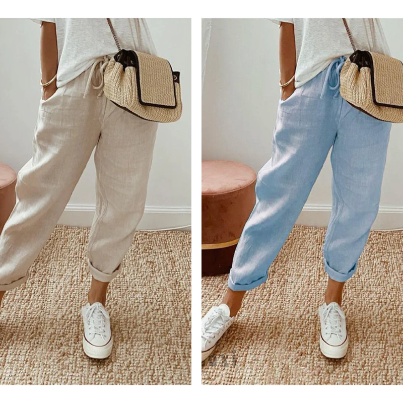 💕50% RABATT💕Lässige Baumwoll- und Leinenhosen für Damen