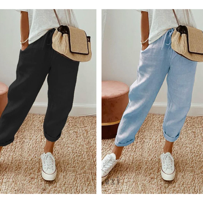 💕50% RABATT💕Lässige Baumwoll- und Leinenhosen für Damen