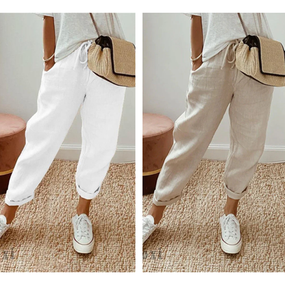 💕50% RABATT💕Lässige Baumwoll- und Leinenhosen für Damen