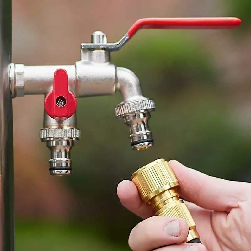 🚰 50% RABATT! 🔧 WRAS-zugelassener Doppelauslass-Außenhahn – Frostsicheres Messing, Eingebautes Rückschlagventil & Perfekt Für Garten & Hausgebrauch 🏠