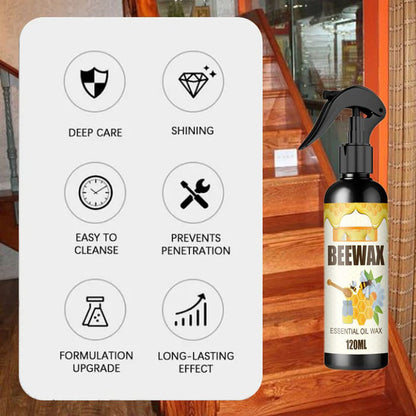 🪑 SOLANGE VORRAT REICHT: 50% RABATT! ✨ Natürliches Bienenwachs-Spray 300ml – Für Holzmöbel & Leder, Ungiftig & Geruchlos 🌿