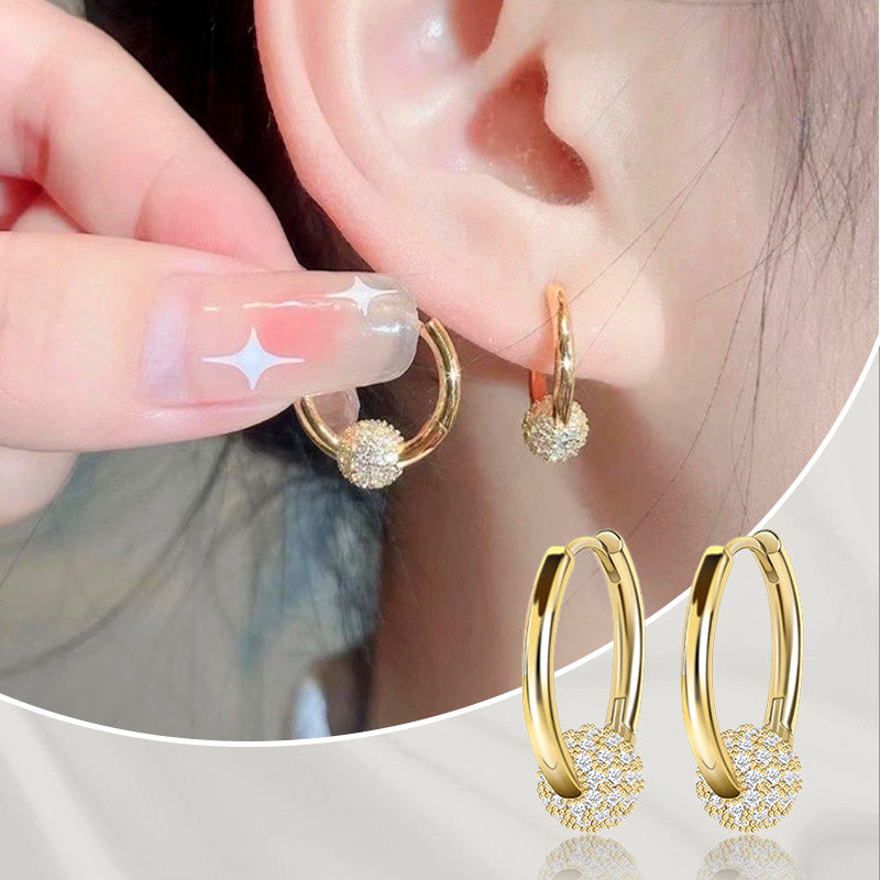 💎 KAUFE 1, ERHALTE 1 GRATIS! ✨ Gold Kreis Ohrringe mit Kleiner Kugel – Zeitloses Design, Hochglanz-Finish & Perfekt Für Den Täglichen Gebrauch 🌟
