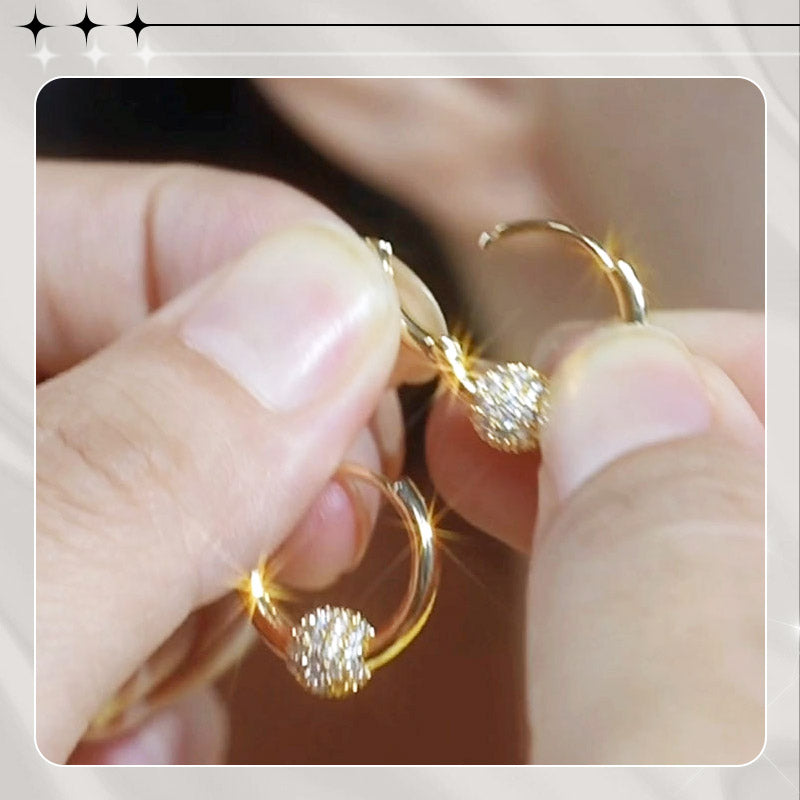 💎 KAUFE 1, ERHALTE 1 GRATIS! ✨ Gold Kreis Ohrringe mit Kleiner Kugel – Zeitloses Design, Hochglanz-Finish & Perfekt Für Den Täglichen Gebrauch 🌟