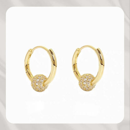 💎 KAUFE 1, ERHALTE 1 GRATIS! ✨ Gold Kreis Ohrringe mit Kleiner Kugel – Zeitloses Design, Hochglanz-Finish & Perfekt Für Den Täglichen Gebrauch 🌟