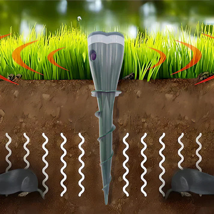 ☘️ Solarbetrieben wasserdicht Schraube Mole Abwehrmittel