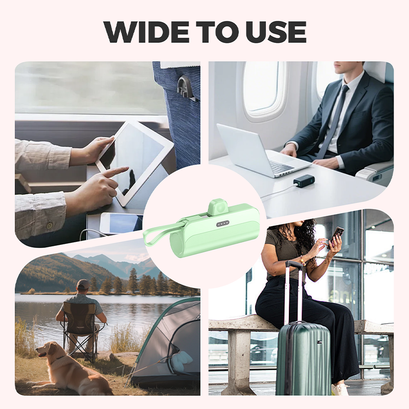 ✨Tragbare Powerbank mit hoher Kapazität und integrierten Kabeln