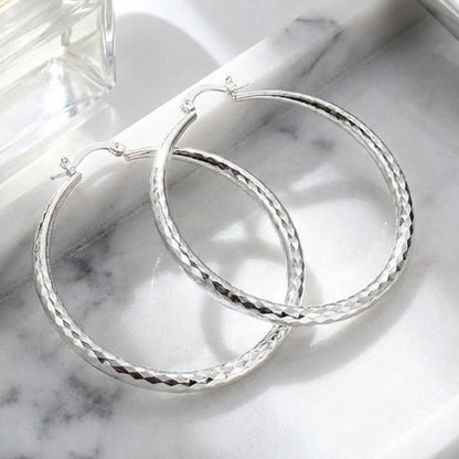 ⏰ 50 % RABATT – Nur für kurze Zeit ✨Diamond-Cut Hoop Earrings for Women