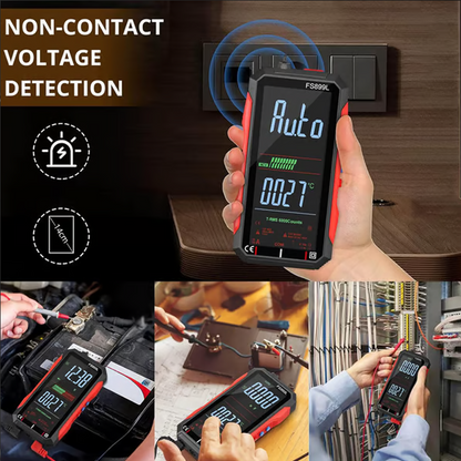 ⏰ Jetzt nur 50 % Rabatt! ⏰ USB-wiederaufladbares Digitalmultimeter – Echter Effektivwert, automatische Bereichswahl und hintergrundbeleuchtetes LCD-Display, CAT III 1000 V 🛡️