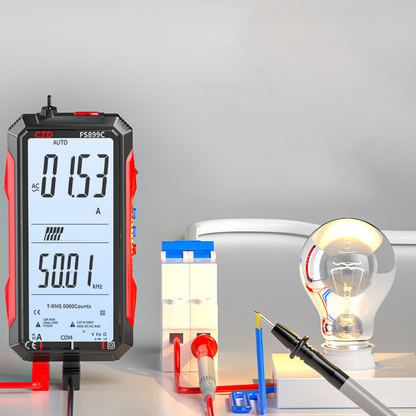⏰ Jetzt nur 50 % Rabatt! ⏰ USB-wiederaufladbares Digitalmultimeter – Echter Effektivwert, automatische Bereichswahl und hintergrundbeleuchtetes LCD-Display, CAT III 1000 V 🛡️