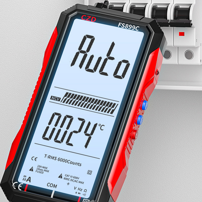 ⏰ Jetzt nur 50 % Rabatt! ⏰ USB-wiederaufladbares Digitalmultimeter – Echter Effektivwert, automatische Bereichswahl und hintergrundbeleuchtetes LCD-Display, CAT III 1000 V 🛡️