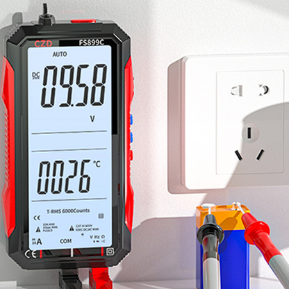 ⏰ Jetzt nur 50 % Rabatt! ⏰ USB-wiederaufladbares Digitalmultimeter – Echter Effektivwert, automatische Bereichswahl und hintergrundbeleuchtetes LCD-Display, CAT III 1000 V 🛡️