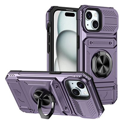 Handyhülle mit Kartenhalter & Ringständer für iPhone
