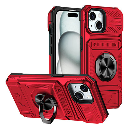 Handyhülle mit Kartenhalter & Ringständer für iPhone