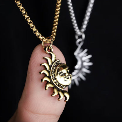 🌞 50 % Rabatt! 🌙 Sonne-Mond-Anhänger-Set – Symbolträchtiger Schmuck mit asymmetrischem Design, das perfekte Geschenk für Partner oder Freunde ✨