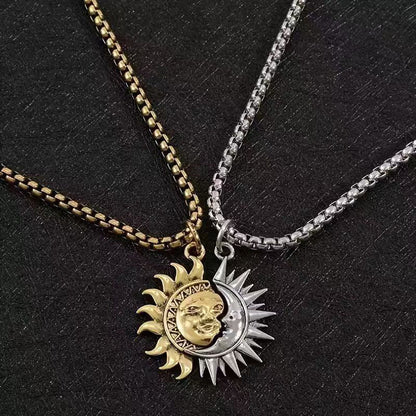 🌞 50 % Rabatt! 🌙 Sonne-Mond-Anhänger-Set – Symbolträchtiger Schmuck mit asymmetrischem Design, das perfekte Geschenk für Partner oder Freunde ✨