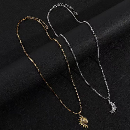 🌞 50 % Rabatt! 🌙 Sonne-Mond-Anhänger-Set – Symbolträchtiger Schmuck mit asymmetrischem Design, das perfekte Geschenk für Partner oder Freunde ✨