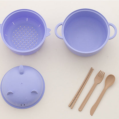 1300 ml Instant-Nudel-Schüssel-Set mit Deckel und Besteck