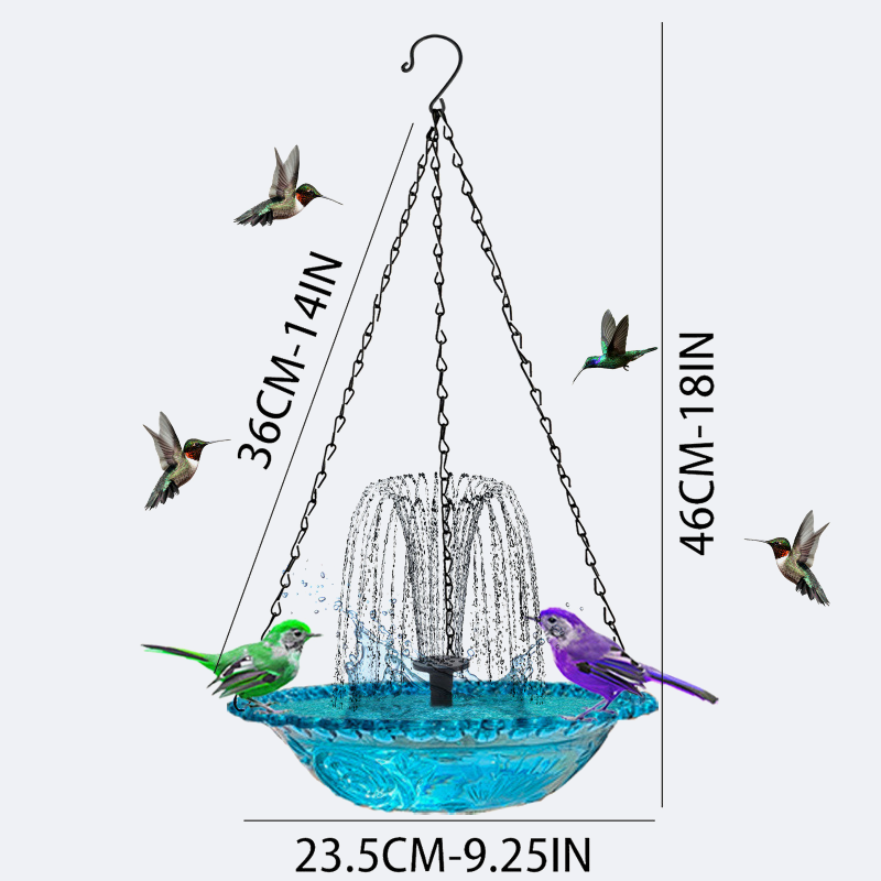 ✨Hängender Springbrunnen für den Außenbereich mit Vogelbad und Futterstelle⛲🐦