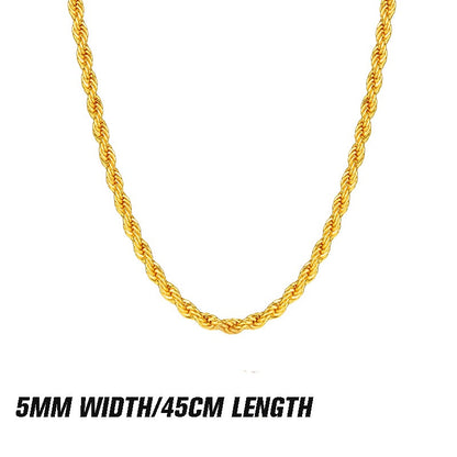 Mehrlagige Halsketten und Armbänder aus gedrehtem Goldseil