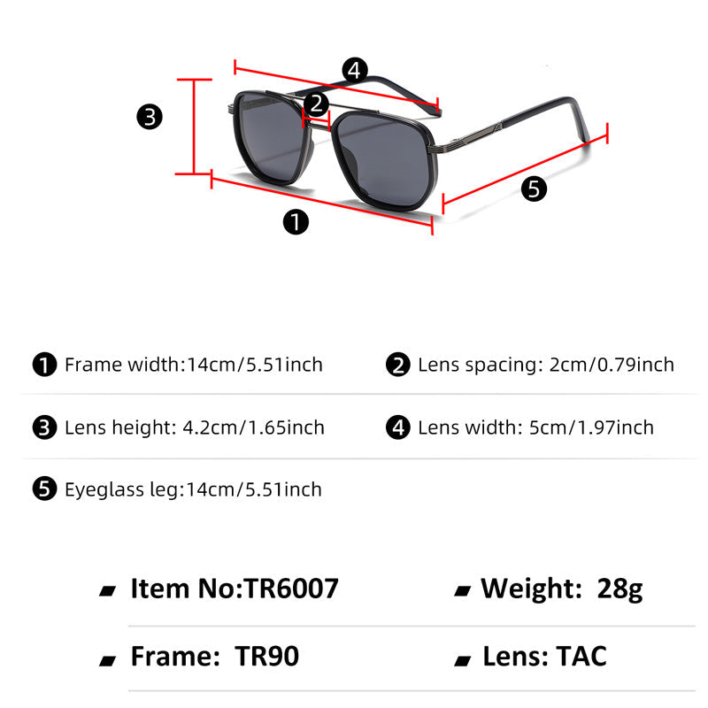 💎50 % Rabatt🕶️Polarisierte quadratische UV400-Sonnenbrille☀️Modisch und zugleich leistungsstark⚡️