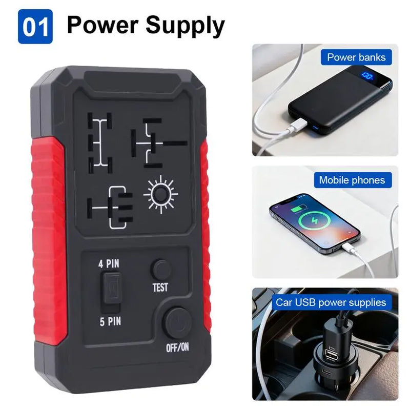 USB-C Kfz-Relaisprüfer für 4/5-polige Relais