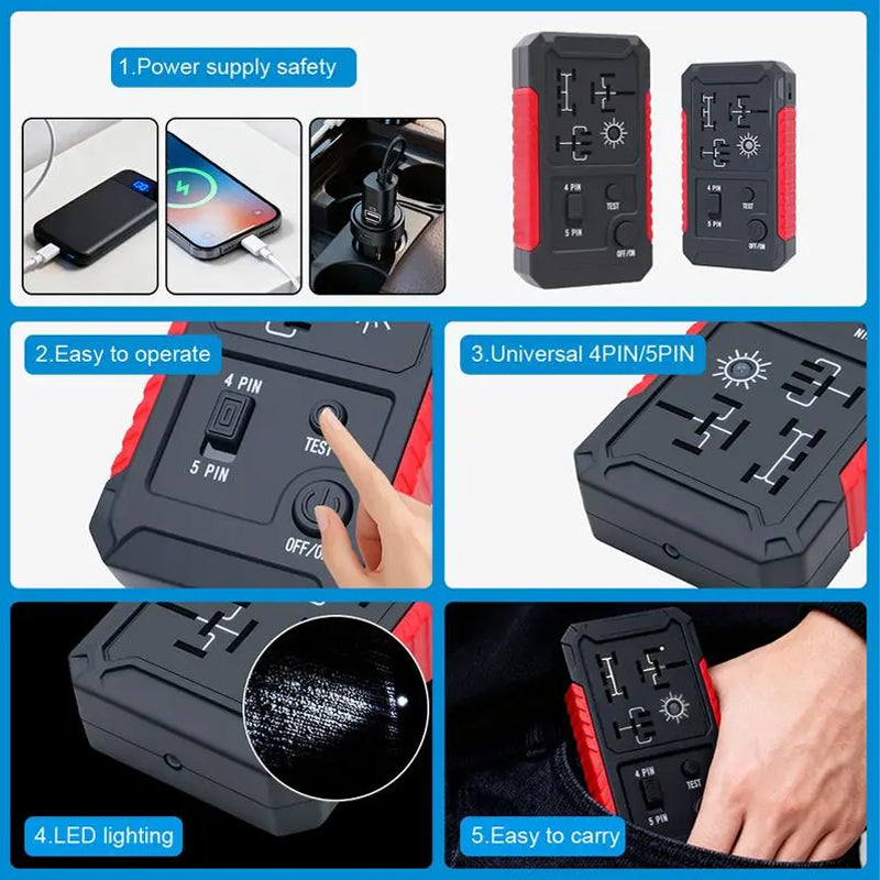 USB-C Kfz-Relaisprüfer für 4/5-polige Relais