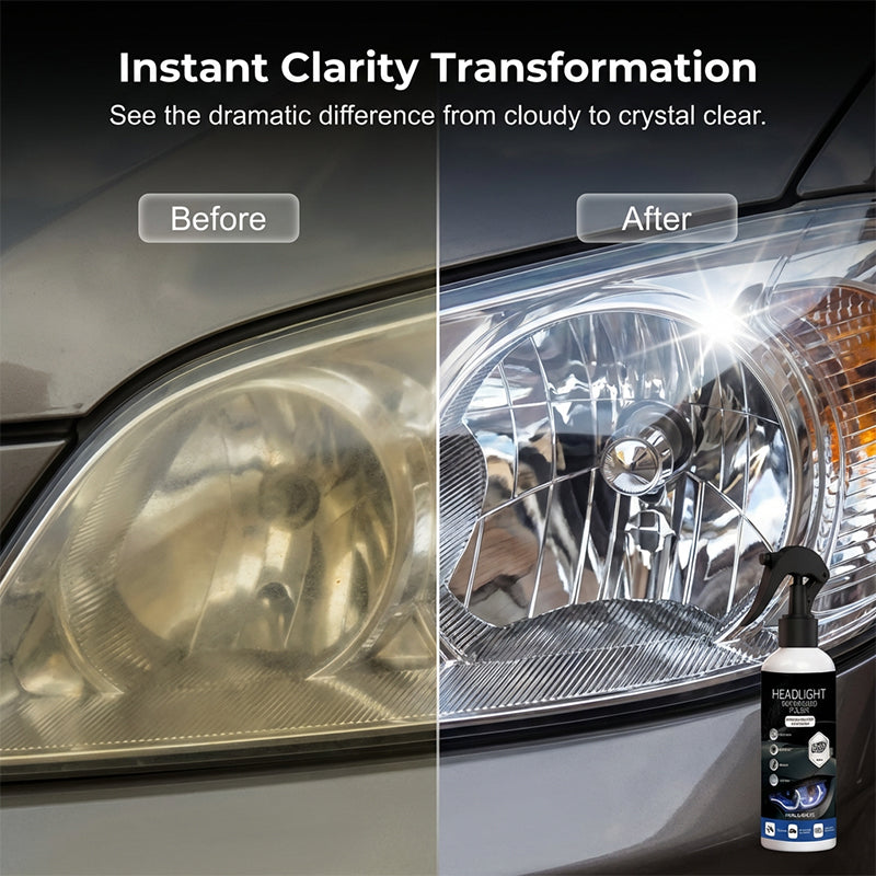 🚗 KAUFE 2, ERHALTE 1 GRATIS! ✨ Professionelles Scheinwerfer-Set – Beseitigt Gelbstich, Stellt Klarheit Her & Einfache Anwendung Für Langanhaltenden Glanz 💎
