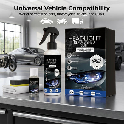🚗 KAUFE 2, ERHALTE 1 GRATIS! ✨ Professionelles Scheinwerfer-Set – Beseitigt Gelbstich, Stellt Klarheit Her & Einfache Anwendung Für Langanhaltenden Glanz 💎