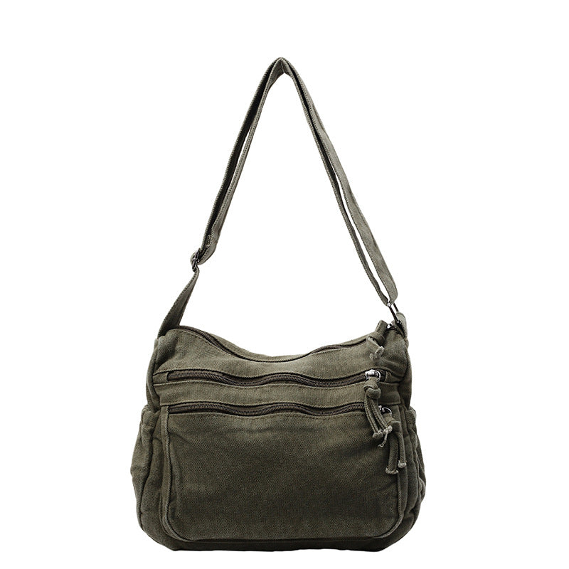 ✨Limited Offer: 64% Rabatt! 🕒Canvas-Tasche mit mehreren Fächern 🎒 Leicht und strapazierfähig, verstellbarer Schultergurt, kann als Schulter- oder Umhängetasche getragen werden 👜