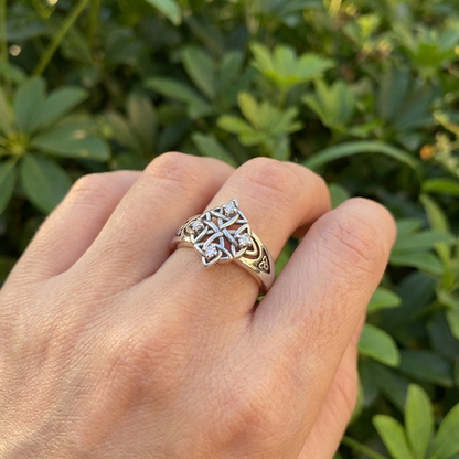 🔥Limitiertes Angebot: 💍Keltischer Liebesknoten Ring – Trinity Design – Vintage Silber