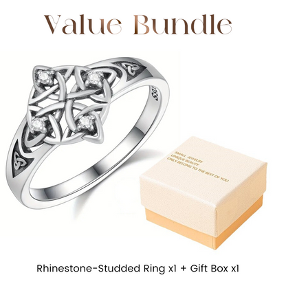 🔥Limitiertes Angebot: 💍Keltischer Liebesknoten Ring – Trinity Design – Vintage Silber