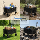 🛒 Carrello Pieghevole Heavy-Duty con Ruote – 130L, Portata 80kg, Telaio Acciaio al Carbonio, Tessuto Oxford 600D, Ruote 6” o 7” – 2 Colori, Pieghevole in 1 Secondo ✨🏕️