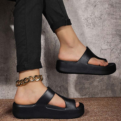 📢📢50 % Rabatt!! ⏰Sandalen mit Plateau-Absatz und Zehensteg für Damen