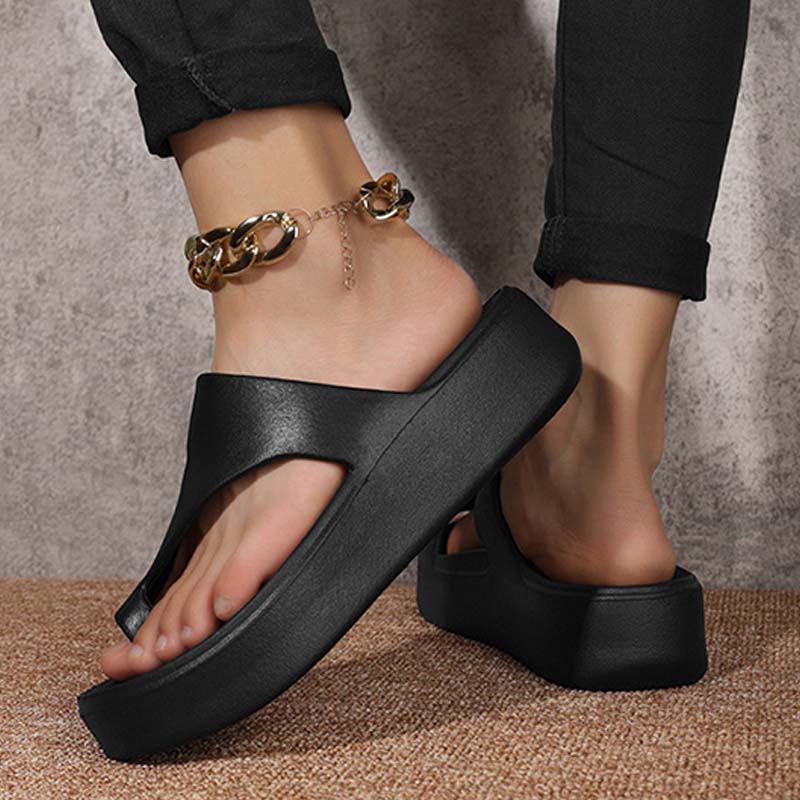 📢📢50 % Rabatt!! ⏰Sandalen mit Plateau-Absatz und Zehensteg für Damen