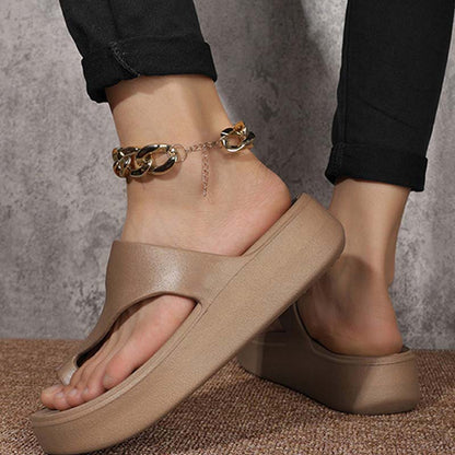 📢📢50 % Rabatt!! ⏰Sandalen mit Plateau-Absatz und Zehensteg für Damen