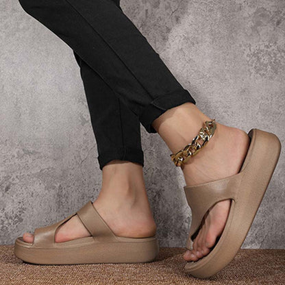 📢📢50 % Rabatt!! ⏰Sandalen mit Plateau-Absatz und Zehensteg für Damen