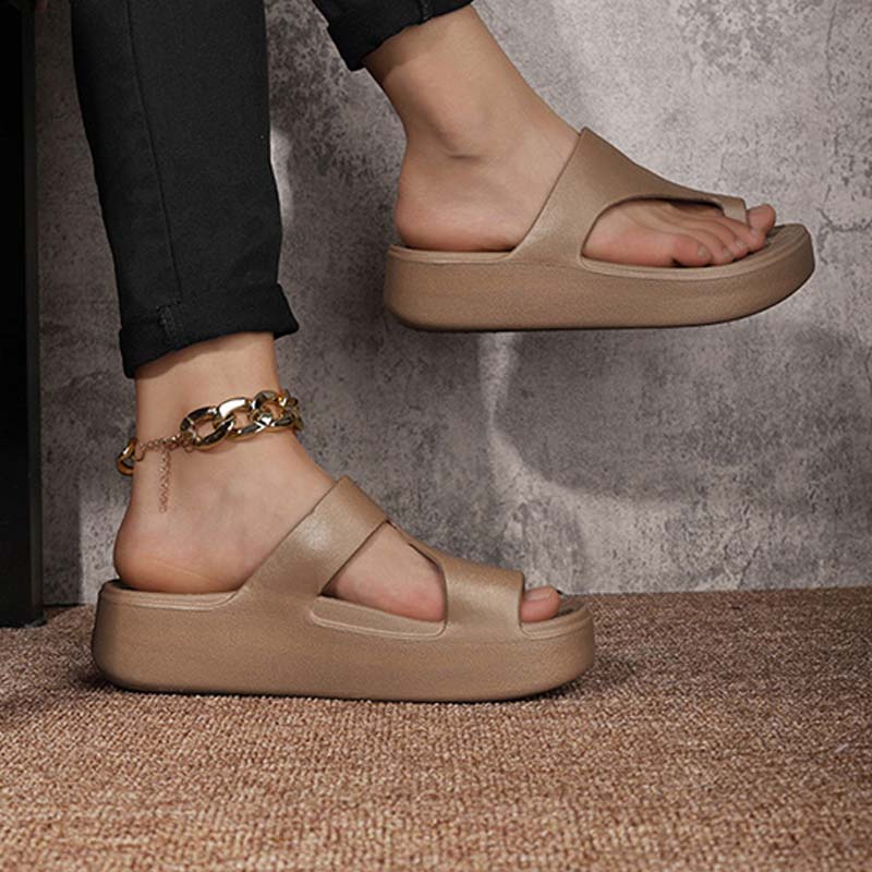 📢📢50 % Rabatt!! ⏰Sandalen mit Plateau-Absatz und Zehensteg für Damen